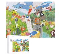 Puzzle Per Adolescenti 500 PCS Whimsical Forest Adventure Wall Mural Puzzle Per Adulti Giochi Rilassanti Ma Divertenti E Umoristici Sfida Da Completare 500 PCS