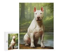 Puzzle Per Adolescenti 500 PCS White Bull Terrier Puzzle Divertenti Da Assemblare, Modelli, Regali Unici Per Compleanno E Natale 500 PCS