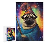 Puzzle Per Adolescenti 500 PCS Wizard Pug Funny Pixel Art Puzzle Per Adulti Giochi Rilassanti Sfida Difficile Attività Divertenti A Casa 500 PCS