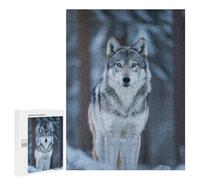 Puzzle Per Adolescenti 500 PCS Wolf in Winter Forest Puzzle Divertenti Da Assemblare, Modelli, Regali Unici Per Compleanno E Natale 500 PCS
