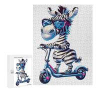 Puzzle Per Adolescenti 500 PCS Zebra Scooter Gift Puzzle Per Adolescenti Giocattoli Antistress Assemblaggio Di Modelli Regali Unici Per Compleanno E Natale 500 PCS