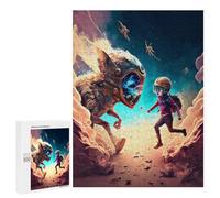 Puzzle per adolescenti 500 pezzi Alien Encounter in spazio -1 puzzle per adulti pratico gioco per migliorare la memoria, attività divertenti per la casa 500 pezzi