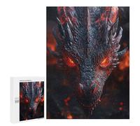 Puzzle per adolescenti, 500 pezzi, drago dagli occhi rossi, puzzle, decorazione da parete, decorazione per la casa, regali di compleanno e Natale, 500 pezzi