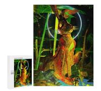 Puzzle per adolescenti 500 pezzi Enchanted Forest Rabbit Statua Antistress, decorazione perfetta, attività divertenti per la casa, 500 pezzi