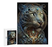 Puzzle per adolescenti 500 pezzi Steampunk Leopard Ritratto Antistress, Decorazione perfetta, Attività divertenti per la casa, 500 pezzi