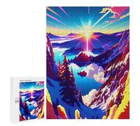 Puzzle Per Adolescenti 500 Pezzi Sunrise Over Snowy Peaks Puzzle Per Adulti Pratico Gioco Per Migliorare La Memoria Divertenti Attività Per La Casa 500 PCS