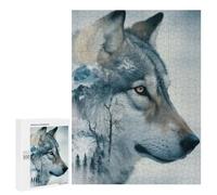 Puzzle per adolescenti, 500 pezzi, Wolf Dog Husky Nature Puzzles per adulti, giochi di rilassamento difficili, gioco educativo, 500 pezzi