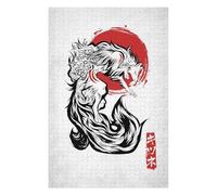 Puzzle Per Adolescenti 75x50cm/1000pcs Japanese Kitsune Zen Fox Puzzle Per Adolescenti Giocattoli Antistress Migliorano La Memoria È Ideale Come Regalo 75x50cm/1000pcs