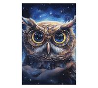 Puzzle Per Adolescenti 75x50cm/1000pcs Starry Night Owl Gaze Puzzle Per Adolescenti Sfida Difficile Allena La Tua Mente E Le Tue Mani Rompicapo Giochi Per Famiglie 75x50cm/1000pcs