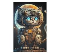 Puzzle Per Adolescenti 75x50cm/1000pcs Steampunk Cat Astronaut Puzzle Per Adulti Gioco Rompicapo Decorazione Per La Casa Attività Divertenti A Casa 75x50cm/1000pcs