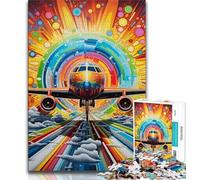 Puzzle per adolescenti aeroplano colorato puzzle per adolescenti giocattolo educativo intellettuale decomprimente decorazione perfetta 75x50cm