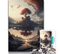 Puzzle per adolescenti Albero della vita del paradiso Puzzle da 1000 pezzi per adolescenti e adulti, giocattoli, giochi educativi, antistress, migliora l'amore tra coppie (50x75cm)