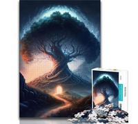 Puzzle per adolescenti Albero magico Paesaggio Puzzle da 1000 pezzi per adulti, giocattoli educativi per l'apprendimento Decorazioni per la casa uniche e regali (38x26cm)