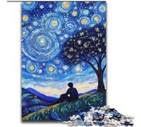 Puzzle per adolescenti Albero sotto il cielo notturno, per età 14 e oltre Ogni pezzo è unico - Gioco divertente e stimolante per tutta la famiglia Ottimo regalo (dimensioni 50x75cm)