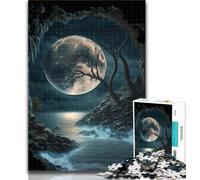 Puzzle per adolescenti Albero sulla luna Puzzle per adolescenti 1000 pezzi, allena il tuo cervello e le tue mani Regalo di compleanno, regali 26x38cm