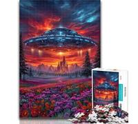Puzzle per adolescenti Alien UFO Puzzle 1000 pezzi per regali per adulti, giocattolo educativo per l'apprendimento, ideale come regalo per tutta la famiglia 50x75cm
