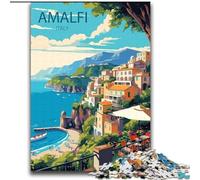 Puzzle per adolescenti Amalfi, antistress con pezzi completamente incastrati e di forma casuale, per ragazzi dai 14 anni in su, 70x100cm