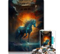 Puzzle per adolescenti, animali e cavalli, 1000 pezzi, per adulti e ragazzi, giocattoli educativi per l'apprendimento, giochi per famiglie, migliorano l'amore tra coppie (38x26cm)