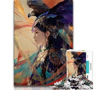 Puzzle per adolescenti Aquila e ragazza Puzzle da 1000 pezzi per adolescenti ideale come regalo per tutta la famiglia Adatto per e 14 (50x75cm)