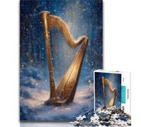 Puzzle per adolescenti Arpa d'oro Puzzle per adulti 1000, giocattoli Giochi educativi Antistress Lista dei desideri con Babbo Natale 50x75cm