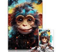 Puzzle per adolescenti Art Monkey Jigsaw Puzzle 1000 pezzi per adulti, gioco per famiglie antistress sfida difficile ottimi regali e giocattoli (50x75cm)