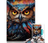 Puzzle per adolescenti Art Owl, giocattoli educativi per l'apprendimento, giochi per famiglie, gioco educativo per compleanno, Natale 38x26cm