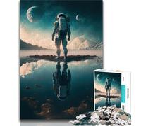 Puzzle per adolescenti Astronauta su un nuovo pianeta Puzzle per adulti 1000, gioco per famiglie Regali di compleanno Sfida alta difficoltà 75x50cm