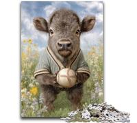 Puzzle per adolescenti Baby Buffalo 1000 pezzi per adulti, idea regalo di compleanno per adulti, gioco per famiglie e hobby 50x75cm