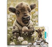 Puzzle per adolescenti Baby Buffalo 1000 pezzi per adulti regalo di compleanno regali arte murale per bambini dai 14 anni in su (26x38cm)