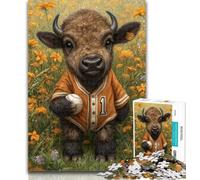 Puzzle per adolescenti Baby Buffalo Puzzle da 1000 pezzi per regali per adulti, giocattolo educativo per l'apprendimento, ideale come regalo per tutta la famiglia 26x38cm