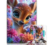 Puzzle per adolescenti Baby Deer Jigsaw Puzzle 1000 pezzi per adulti e adolescenti regali di compleanno unici per bambini dai 14 anni (26x38cm)