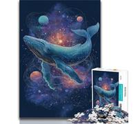 Puzzle per adolescenti, balena spirituale, sfida di intelligenza cerebrale, giocattoli avvincenti, regalo di compleanno, regali, arte murale 75x50cm