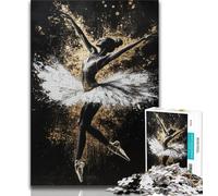 Puzzle per adolescenti Ballerina dorata, aiuta il cervello ad allenarsi Giocattoli avvincenti per coltivare la pazienza Decorazione perfetta (75x50cm)