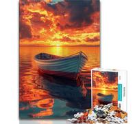 Puzzle per adolescenti Barca sul mare 1000 pezzi regalo per adolescenti rafforza l'amore tra coppie per età 14 75x50cm