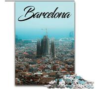 Puzzle per adolescenti Barcellona, antistress, sfida difficile, regali di Babbo Natale segreto per età 14 anni in su 26x38cm