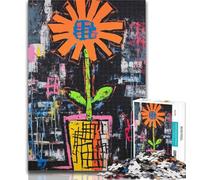 Puzzle per adolescenti Basquiat Flowers Puzzle da 1000 pezzi per adolescenti, gioco impegnativo per tutti per donne, regali per uomini 26x38cm