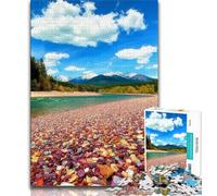 Puzzle per adolescenti bellissimi puzzle per adulti con fiume di montagna 1000 pezzi giocattoli educativi per l'apprendimento giochi per famiglie migliorano l'amore tra coppie (50x75cm)