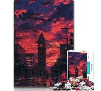 Puzzle per adolescenti Big Ben al sole della sera puzzle da 1000 pezzi per adulti e adolescenti giocattoli giochi educativi decorazioni per la casa e regali unici antistress (26x38cm)