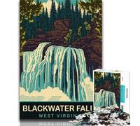 Puzzle per adolescenti Blackwater Falls Puzzle 1000 pezzi per adulti, gioco per famiglie antistress sfida difficile ottimi regali e giocattoli 26x38cm