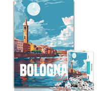 Puzzle per adolescenti Bologna Italia Puzzle per adulti 1000 pezzi Difficili, con pezzi completamente interconnessi di forma casuale per ragazzi dai 14 anni in su 75x50cm