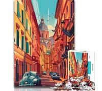 Puzzle per adolescenti Bologna Street in Italia 1000 pezzi Puzzle per adulti e adolescenti, antistress Staycation Kill Time Regalo divertente 75x50cm