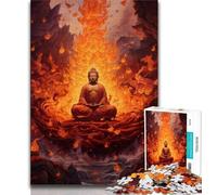 Puzzle per adolescenti Buddha che risorge attraverso il fuoco Puzzle per adulti 1000 pezzi con poster abbinato e foglio di quiz per età 14 (50x75cm)
