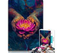 Puzzle per adolescenti Buddha che tiene in mano un fiore puzzle da 1000 pezzi per adulti e ragazzi gioco per famiglie antistress sfida difficile regali di Babbo Natale segreto (50x75cm)
