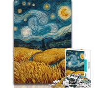 Puzzle per adolescenti "Campi di riso sotto il cielo notturno", 1000 pezzi, giocattolo educativo intellettuale decomprimente, regalo di compleanno, regali, arte murale 50x75cm
