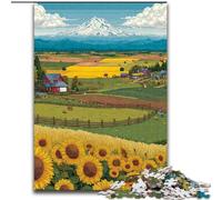 Puzzle per adolescenti "Campo di girasoli" da 1000 pezzi, gioco stimolante e interazione tra genitori e figli (26x38cm)