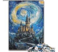 Puzzle per adolescenti Castello sotto le stelle, giocattoli educativi per l'apprendimento, giochi per famiglie, gioco educativo per compleanno, Natale 38x52cm