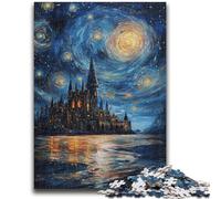 Puzzle per adolescenti Castello sotto le stelle per e dai 14 anni in su Gioco pratico Regalo di Natale 26x38cm