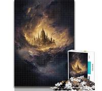 Puzzle per adolescenti Castello tra le nuvole Puzzle 1000 pezzi per adulti e ragazzi, gioco per famiglie antistress sfida difficile regali di Babbo Natale segreto 26x38cm