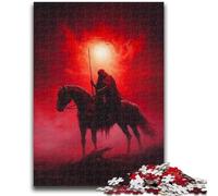 Puzzle per adolescenti, cavaliere medievale, guerriero, dipinto, 1000 pezzi, antistress, per trascorrere il tempo libero, interazione genitore-figlio (75x50cm)