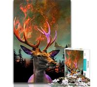 Puzzle per adolescenti Cervo 1000 pezzi Puzzle per adolescenti e adulti, giocattoli giochi educativi antistress che migliorano l'amore tra coppie (50x75cm)